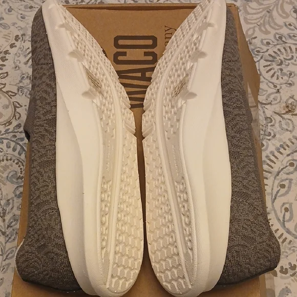 NIB Grey REVITALIGN Orthotic Washable Knit Slip-Ons - Women's 8 - Picture 7 of 9